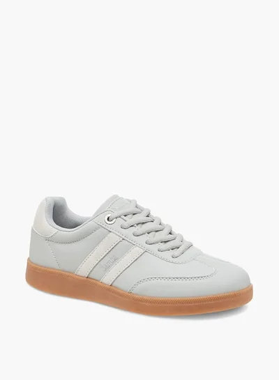SAMBA Women's Panelled Ankle Sneakers with Lace-Up Closure