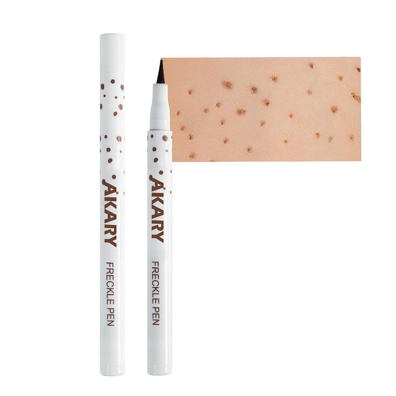 AKARY Freckle Pen Professional Lifelike Face Concealer Point Out Natural Waterproof Longlasting Soft Artificial Freckles Fine Makeup Freckle Pen Life Face Decoration (#02 Natural coffee) - Image 1