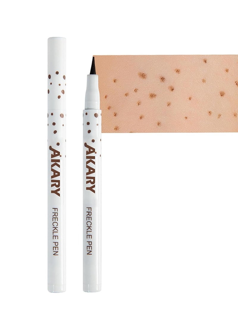 AKARY AKARY Freckle Pen Professional Lifelike Face Concealer Point Out Natural Waterproof Longlasting Soft Artificial Freckles Fine Makeup Freckle Pen Life Face Decoration (#02 Natural coffee)  - Image 1