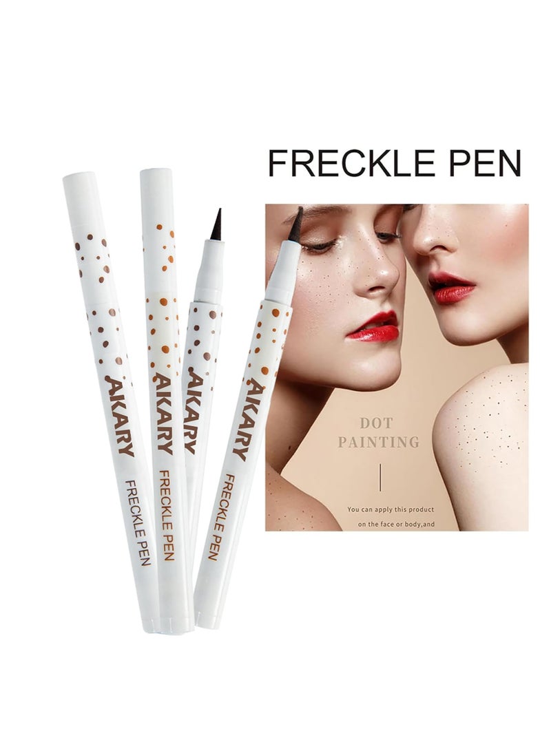 AKARY AKARY Freckle Pen Professional Lifelike Face Concealer Point Out Natural Waterproof Longlasting Soft Artificial Freckles Fine Makeup Freckle Pen Life Face Decoration (#02 Natural coffee)  - Image 2