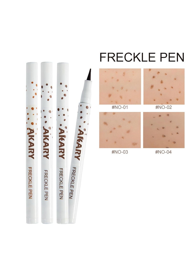 AKARY AKARY Freckle Pen Professional Lifelike Face Concealer Point Out Natural Waterproof Longlasting Soft Artificial Freckles Fine Makeup Freckle Pen Life Face Decoration (#02 Natural coffee)  - Image 3