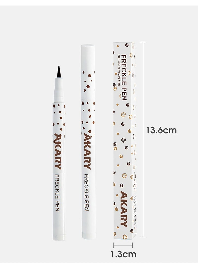 AKARY AKARY Freckle Pen Professional Lifelike Face Concealer Point Out Natural Waterproof Longlasting Soft Artificial Freckles Fine Makeup Freckle Pen Life Face Decoration (#02 Natural coffee)  - Image 4