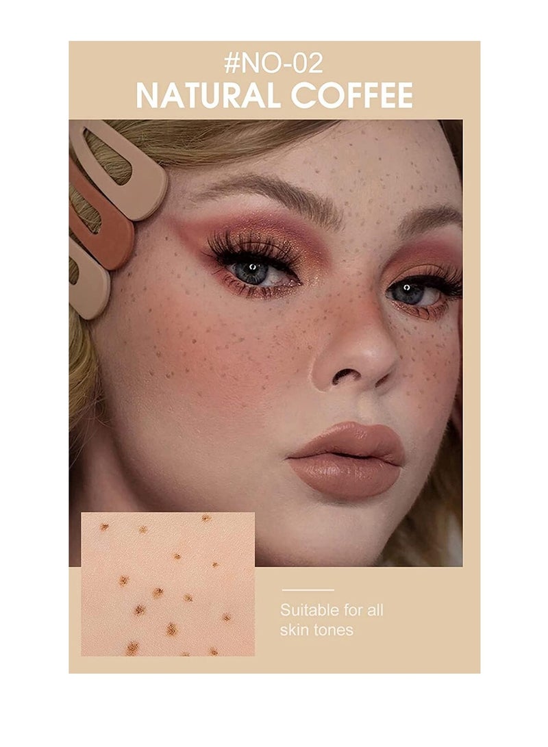 AKARY AKARY Freckle Pen Professional Lifelike Face Concealer Point Out Natural Waterproof Longlasting Soft Artificial Freckles Fine Makeup Freckle Pen Life Face Decoration (#02 Natural coffee)  - Image 5