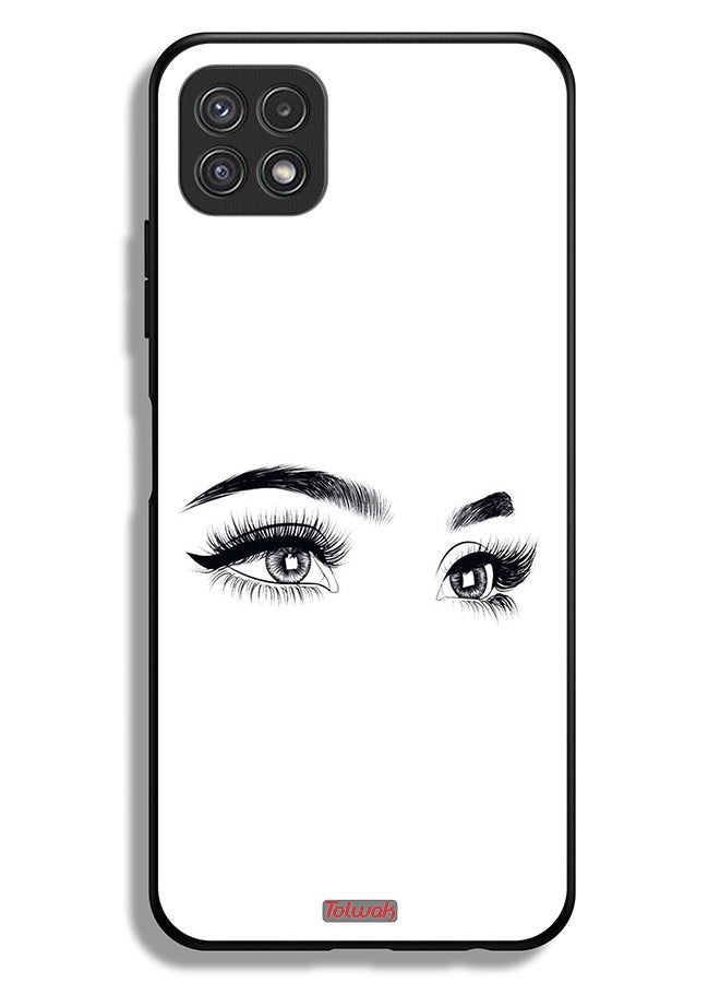 Tolwak Samsung Galaxy A22 5G Protective Case Cover Eyes Art - Image 1