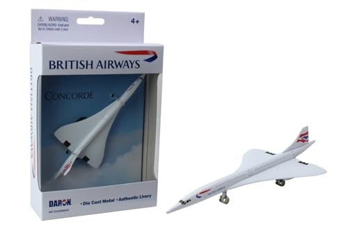 Daron British Airways Concorde Single Plane Toy White Small - Image 1
