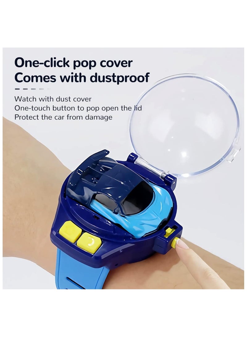 Mini Remote Control Car Watch Toys for Kids, 2.4 GHz Cute Wrist Racing Car Watch Toy Tiktok Watch Car Toys, USB Charging Cartoon RC Small Car Interactive Game Toys, Gift for Boys and Girls - Image 3