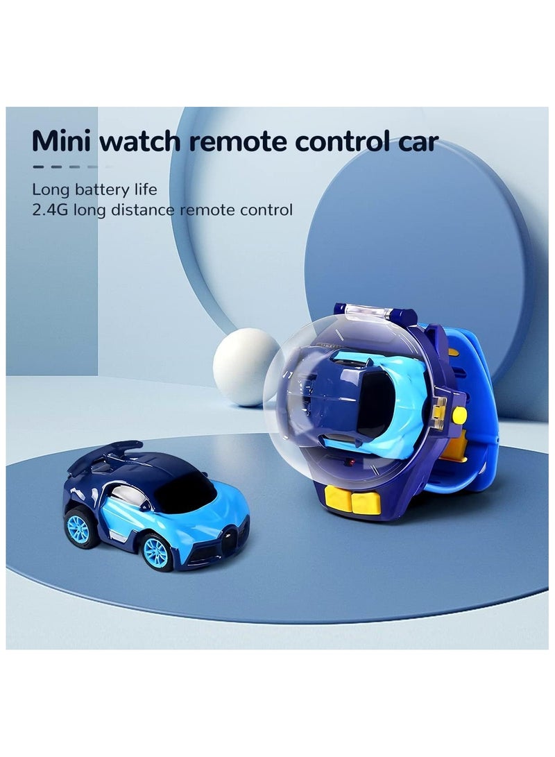 Mini Remote Control Car Watch Toys for Kids, 2.4 GHz Cute Wrist Racing Car Watch Toy Tiktok Watch Car Toys, USB Charging Cartoon RC Small Car Interactive Game Toys, Gift for Boys and Girls - Image 2