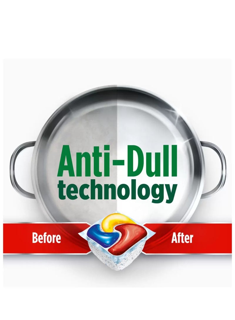 فيري 154 قطعة من أقراص/كبسولات/كبسولات غسالة الأطباق بلاتينيوم بلس الكل في واحد بالليمون مع تقنية مضادة للبهتان - Image 2