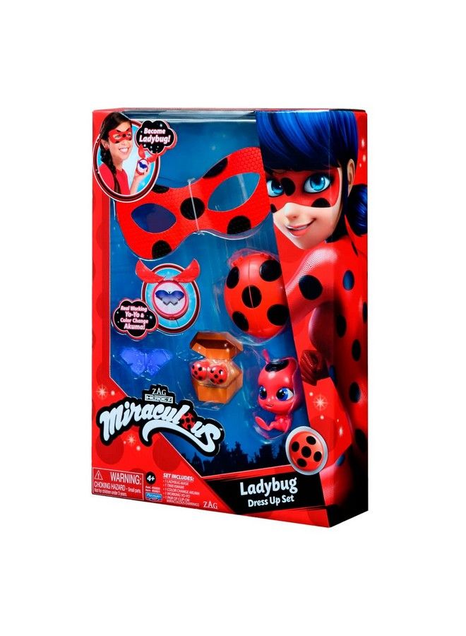 Miraculous : Tales Of Ladybug And Cat Noir Ladybug Role Play Set Ladybug Costume Kids Fancy Dress Set With Mask And Accessories Ladybug Superhero Costumes For Girls And Boys  - Image 1