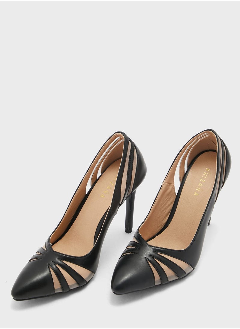 Khizana - Cutout Detail Pointed Pump - Image 1
