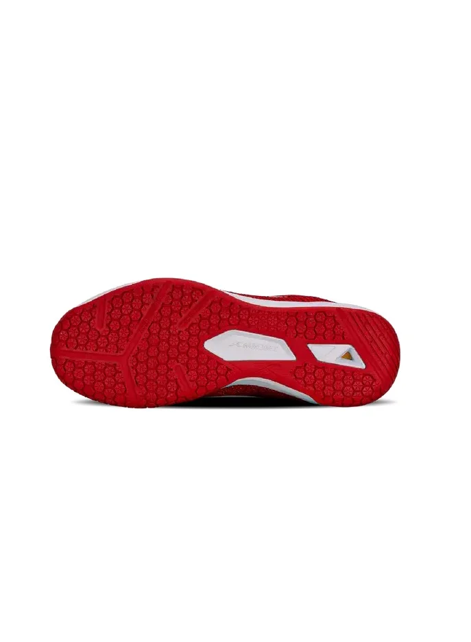 HUNDRED Blade Lite Badminton Shoes (Non Marking) | Also Perfect For Squash, Table Tennis, Volleyball, Basketball & Indoor Sports | Lightweight & Durable (Red/Orange/White,10 Uk)
