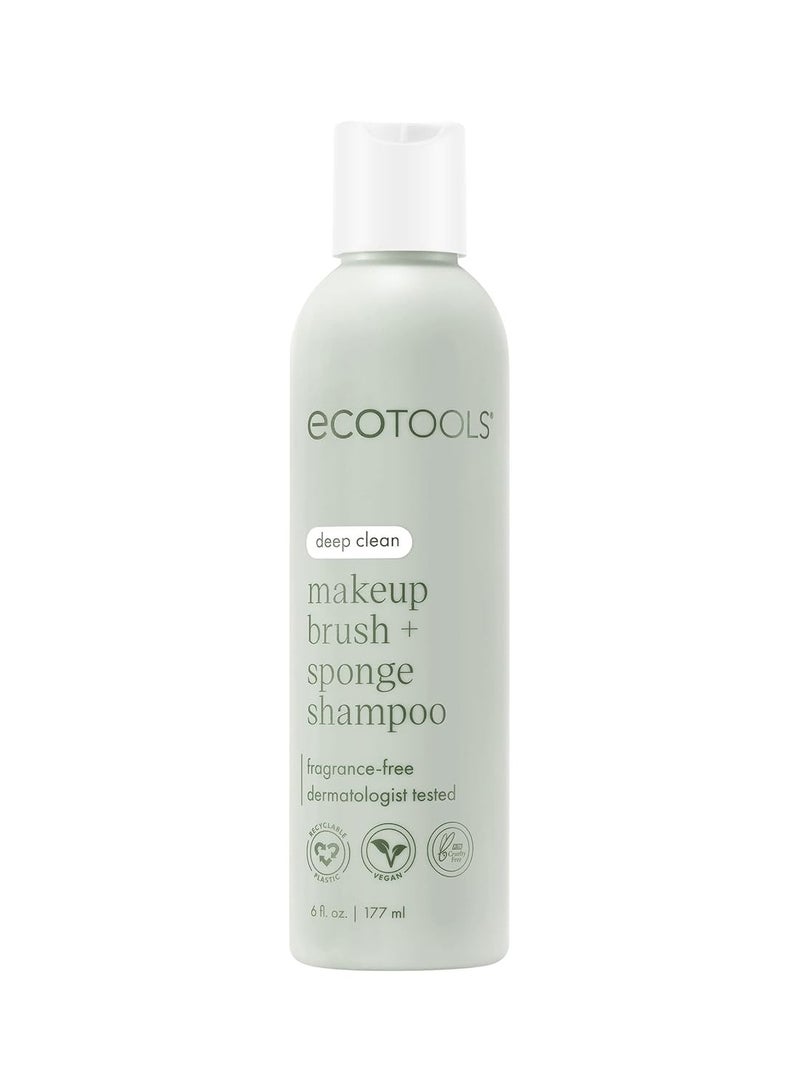 Ecotools EcoTools Cleanser Shampoo for Makeup Brush/Sponge/Puffs, Remove Makeup & Impurities, Fragrance-Free, No Harsh Chemicals, Vegan & Cruelty-Free, 6 fl.oz./177 ml, 1 Count - Image 1