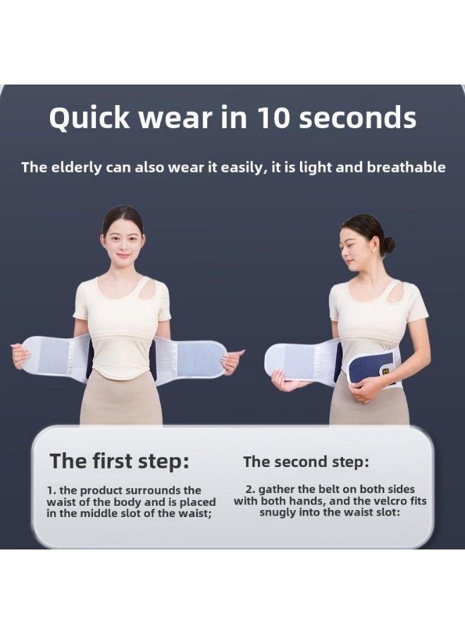 Adjustable Back Brace for Lower Back Pain – 7 Steel Plate Lumbar Support Belt for Women & Men – Breathable and Comfortable Brace for Sciatica, Herniated Disc, Scoliosis, and Posture Correction-M - Image 2