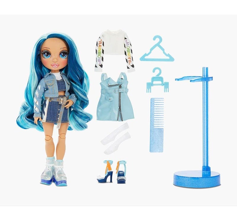 RAINBOW HIGH Rainbow Surprise Rainbow High Skyler Bradshaw - Blue Clothes Fashion Doll with 2 Complete Mix & Match Outfits and Accessories, Toys for Kids 4 to 15 Years Old - Image 3