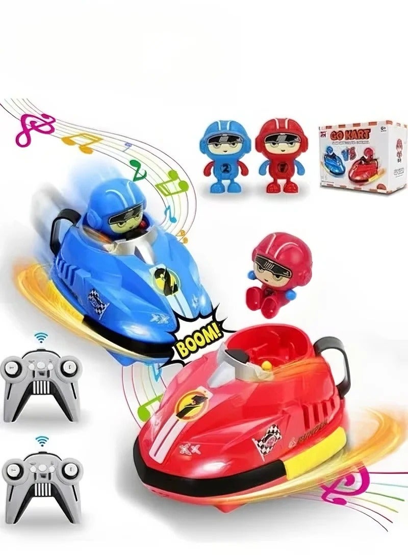 2pcs Remote Control Car, 2.4GHz Bumper Cars RC Battle Car Toy Set, Ejecting Dodgem Cars with Sound Effects, Music and Lights, RC Play Vehicles, Gift for Kids Boys Girls Children  - Image 1