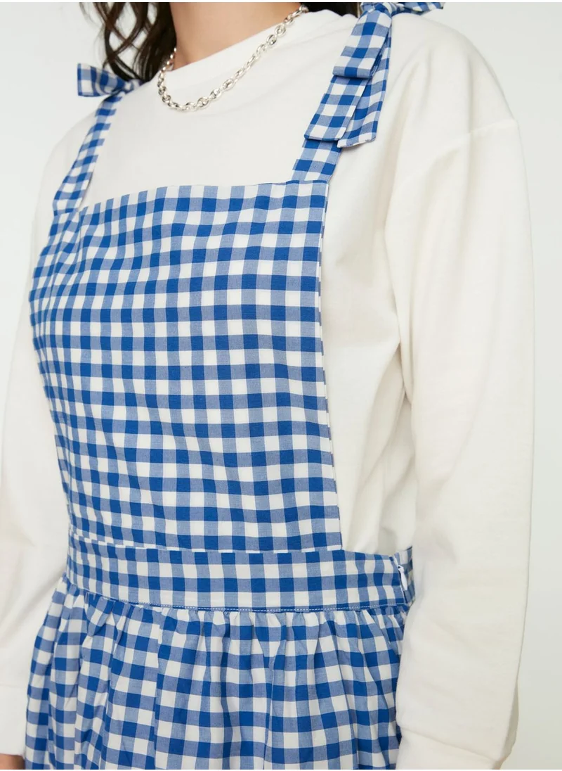 trendyol Square Neck Gingham Dress