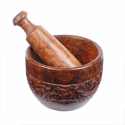 Onlineshoppee Wood Kitchen Tool Set Carved Pestle and Mortar, Natural Wooden Mortar and Pestle for Herbs, Spices, and Cooking Thoughtful and Practical Gift for Any Occasion - Image 4