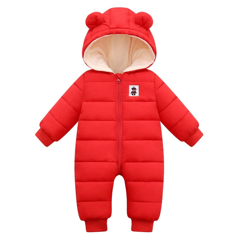 Fumdonnie Baby Girl Snowsuits Toddler Winter Clothes Coat 12-18 Months Jumpsuit - Image 1