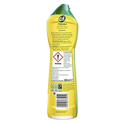 Cif Lemon Cream Cleaner 500ml - Image 2