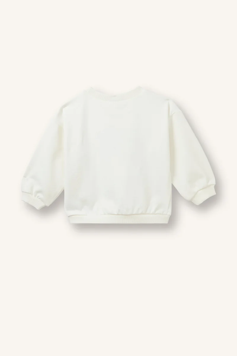 ديفاكتو Baby Girl Regular Fit Crew Neck Thick Fabric Sweatshirt