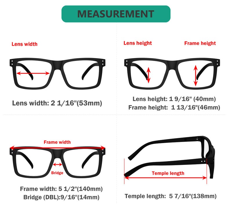 Eyekepper Oversized Reading Glasses Square Large Frame Readers for Men and Women - Black +2.50 - Image 3