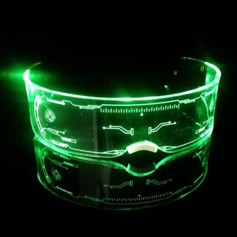 Luminous Glasses 6mm High-Quality Scratch Breakage Resistant - Multicolor Lighting Modes Acrylic Colorful Goggles for Concerts Dance Performances - Image 3