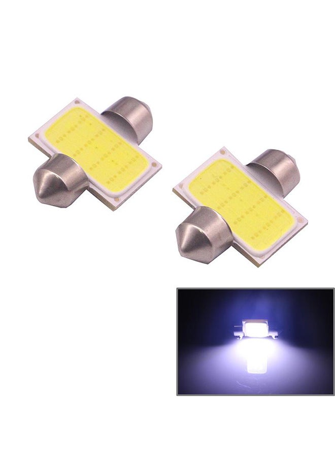 إسكدنيا قطعتان من مصباح قراءة LED أبيض للسيارة بإرفاق مباشر للرقاقة على لوحة ترخيص السيارة بتدفق ضوء 80 لومن وقدرة 1.5 وات ومقاس 31 مم - Image 2