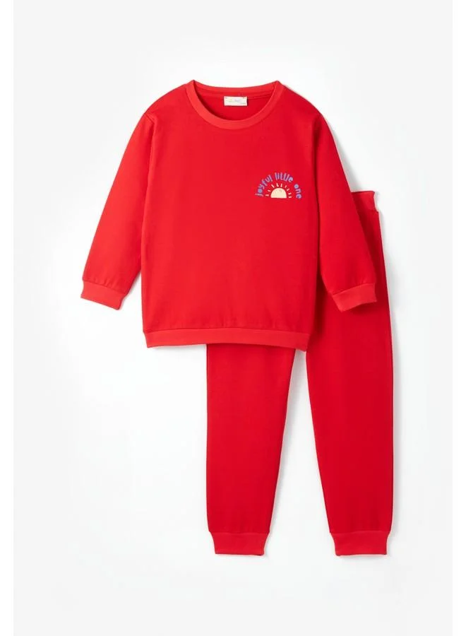 جون June Baby Boy 2-Pack Printed Tracksuit Set Red