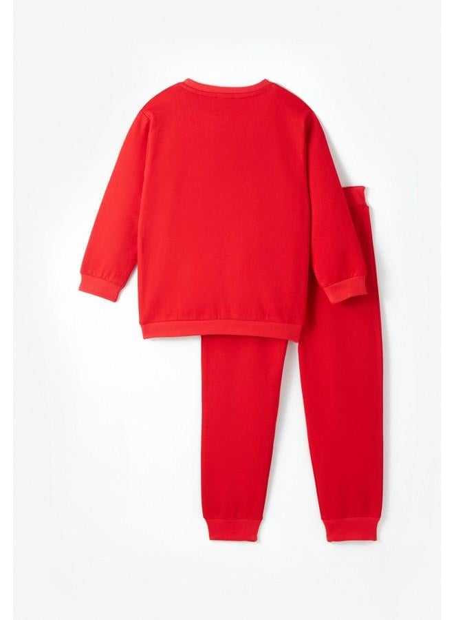 June Baby Boy 2-Pack Printed Tracksuit Set Red - Image 2
