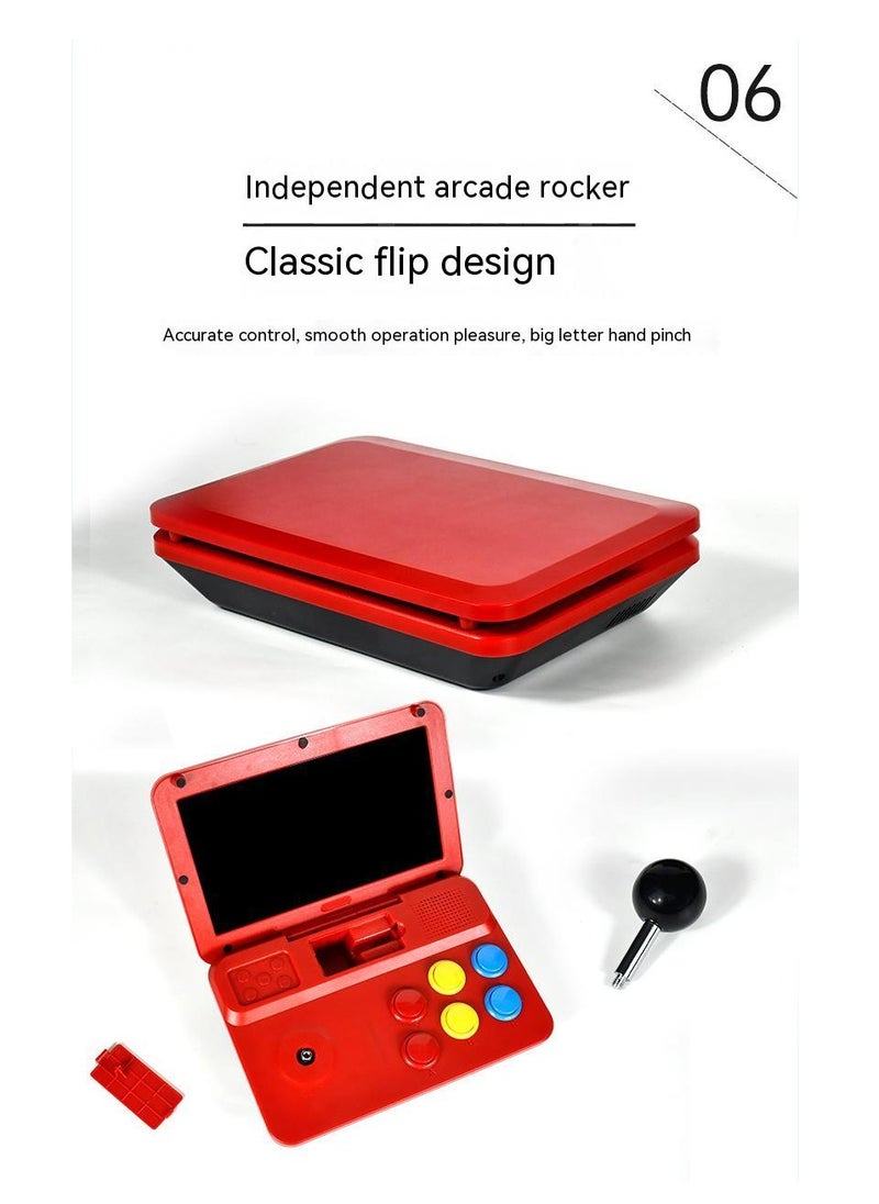 Generic - A13 Retro Game Arcade 10 Inch Hd Large Screen Game Machine Folding Flip Rk3128 Chip Cpu Simulator Detachable Joystick (32G) - Image 1