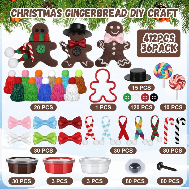 Arrowbash 412 Pcs Christmas Gingerbread Man DIY Crafts Kit - Image 2