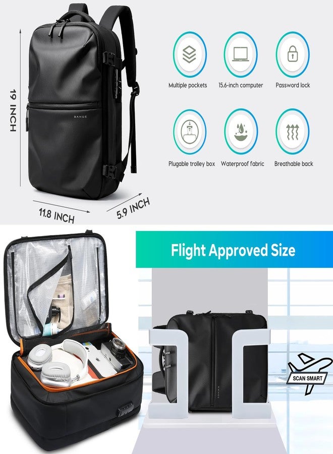 BANGE Travel Backpack for Men, Waterproof Lightweight Laptop Backpack for Business and Work, Anti Theft Rucksack for Men and Women - Image 4