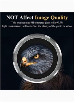 Generic Samsung Galaxy A35 Camera Lens Protector Individual Tempered Glass Camera Screen Protector Metal Ring Lens Cover for Galaxy A35 Accessories 1 Set Silver  - Image 3