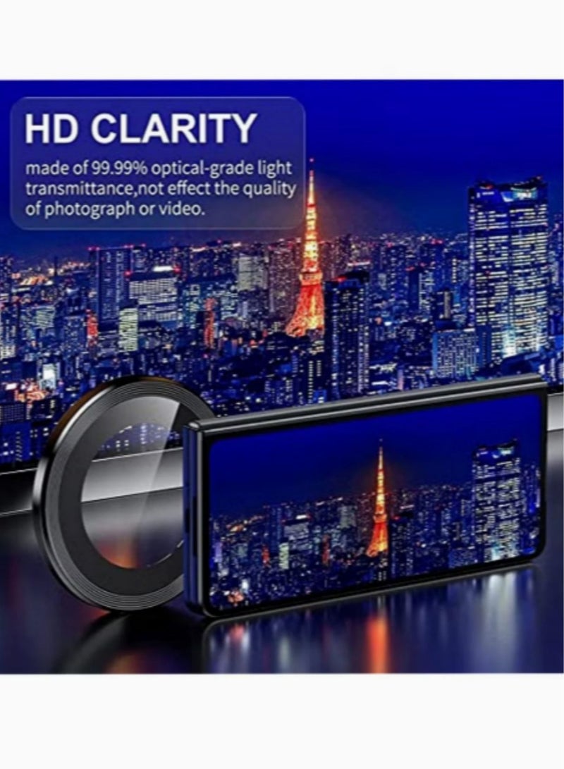 Samsung Galaxy A35 Camera Lens Protector Individual Tempered Glass Camera Screen Protector Metal Ring Lens Cover for Galaxy A35 Accessories 1 Set Silver - Image 5