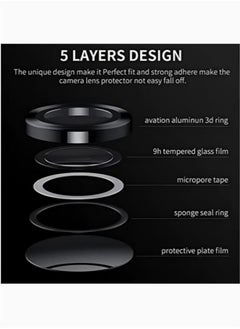 Generic Samsung Galaxy A35 Camera Lens Protector Individual Tempered Glass Camera Screen Protector Metal Ring Lens Cover for Galaxy A35 Accessories 1 Set Silver  - Image 4