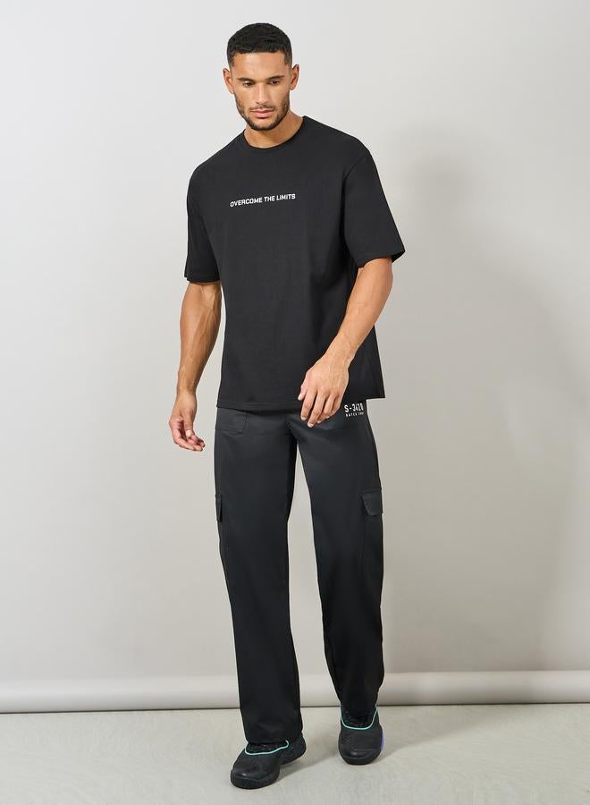Styli Styli Cotton Rich Front and Back Print Oversized Athleisure T-Shirt  - Image 2