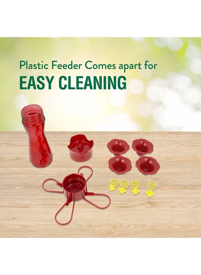 Perky-Pet 403CP Pinch Waist Plastic Hummingbird Feeder, 8-Ounce , Red  - Image 4