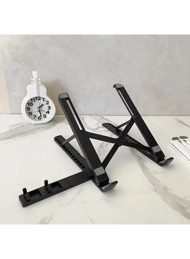 White Adjustable Laptop Stand With Cooling Function Portable Ergonomic Tripod Base - Image 3