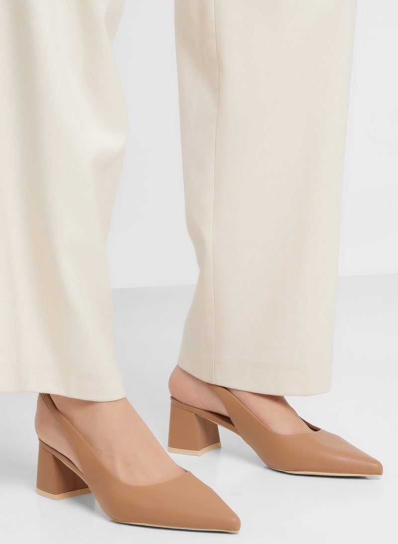 ايلا حذاء بكعب مدبب وحزام خلفي - Image 5