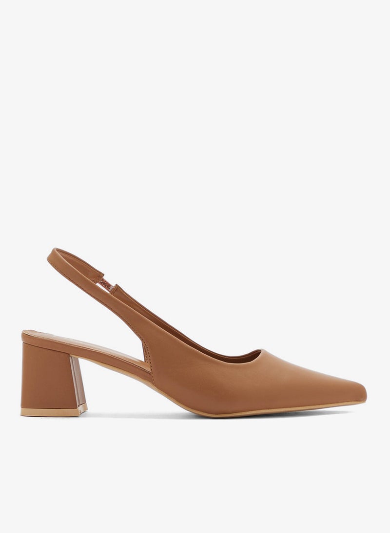 ايلا حذاء بكعب مدبب وحزام خلفي - Image 1