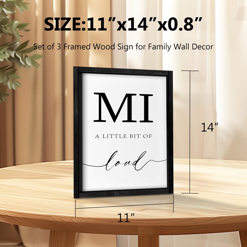 Heiple Family Wall Decor 11"x14" Framed Wooden Wall Sign for Home Decor Farmhouse Vintage Rustic Living Room Minimalist Family Wall Art (Black, 11â€x14â€) - Image 5