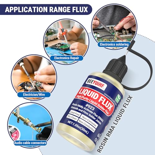 BEEYUIHF Liquid Solder Flux Dropper, Liquid Soldering Flux, No Clean Liquid Flux, Electrical Liquid Rosin Flux Solder, Liquid Flux Soldering Squeeze Bottle (30 mL/1.05Oz.) - Image 4
