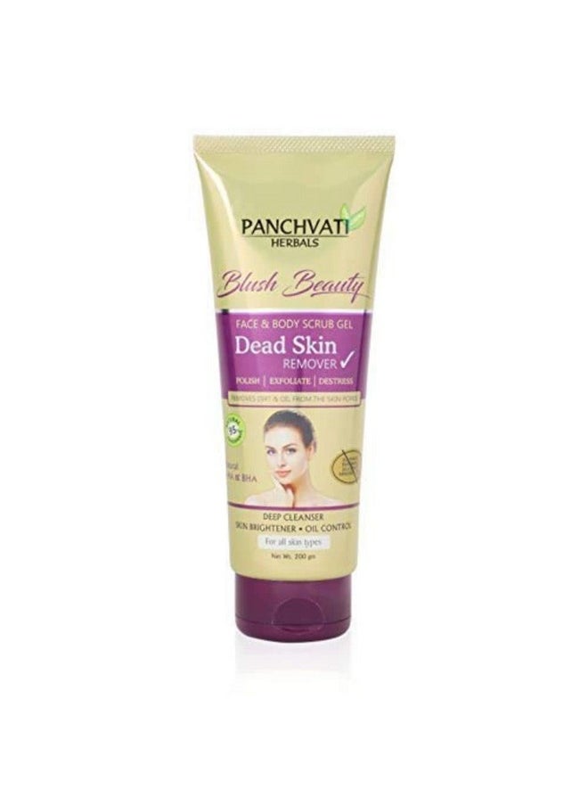 Panchvati Dead Skin Remover Gel With Pineapple, Papaya, Tomato & Cucumber Enzymes Extracts (Face & Body Scrub Gel) Parabens & Sulphate Free, Combo Pack Of 2 (Each 200 Ml) Cleansing Dead Skin & Tan Removal  - Image 3