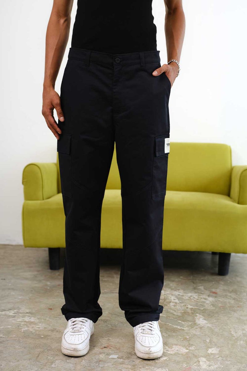 Bonkers Corner Navy Blue Cargo With Utility Pockets for Men's - Image 3
