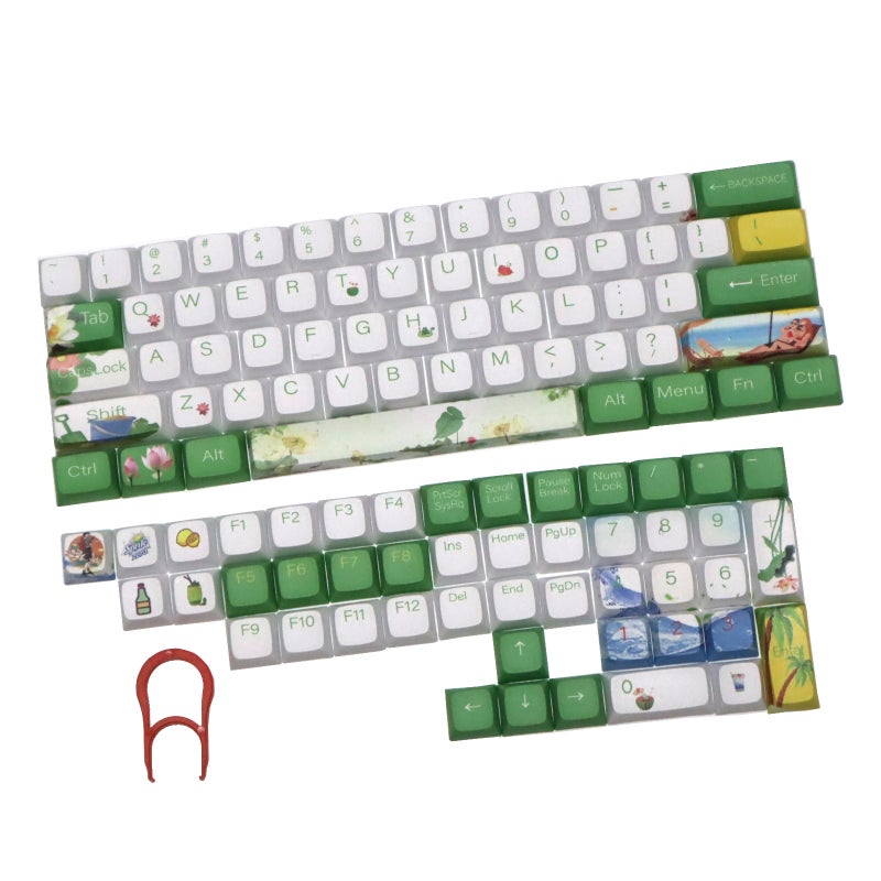 Cherry Blossom PBT Keycaps XDA Profile for Mechanical Keyboards Lotus-XDA height 108 key-not keyboard 