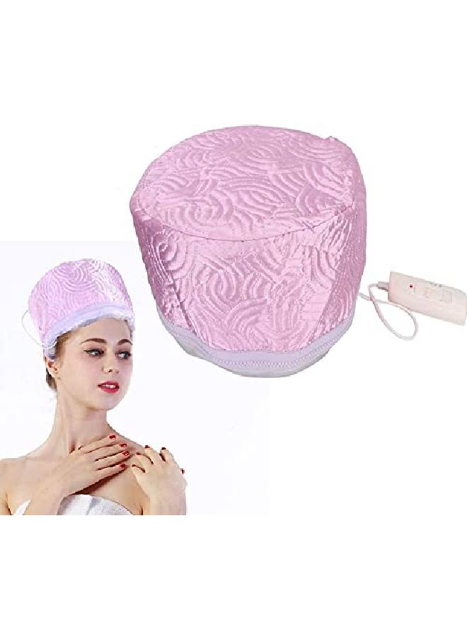 PETRICE Hair Care Thermal Head Spa Cap Treatment With Beauty Steamer Nourishing Heating Cap Spa Cap For Hair Spa Cap Steamer For Women (Pink)  - Image 1