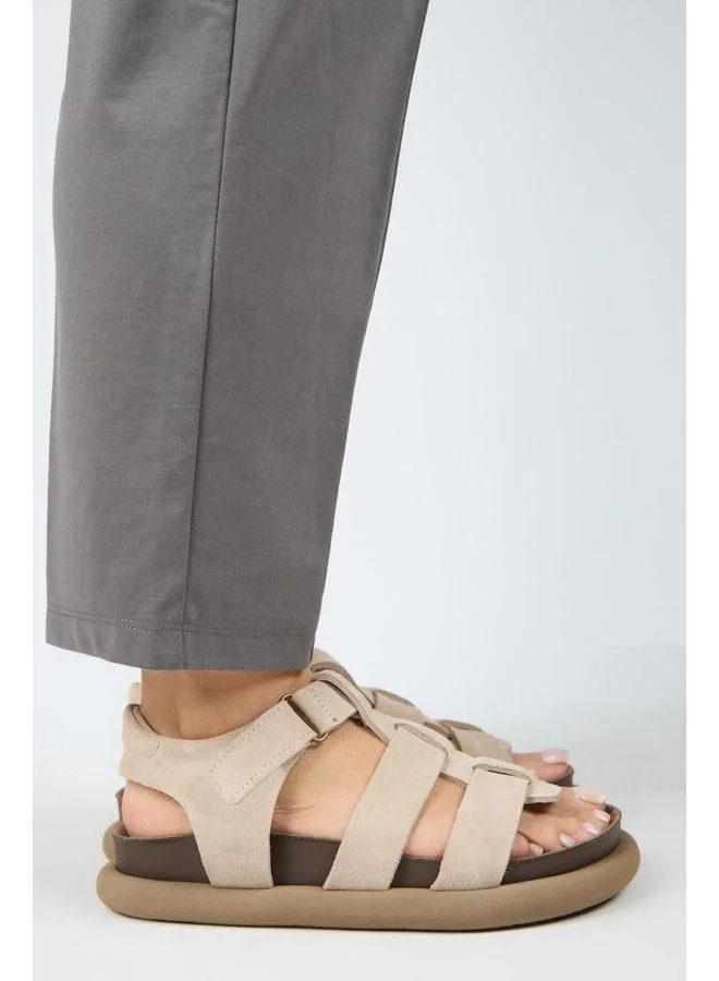 Manijero  Capra Women's Genuine Leather Strap strap Beige Sandal. for Women | Best Price UAE