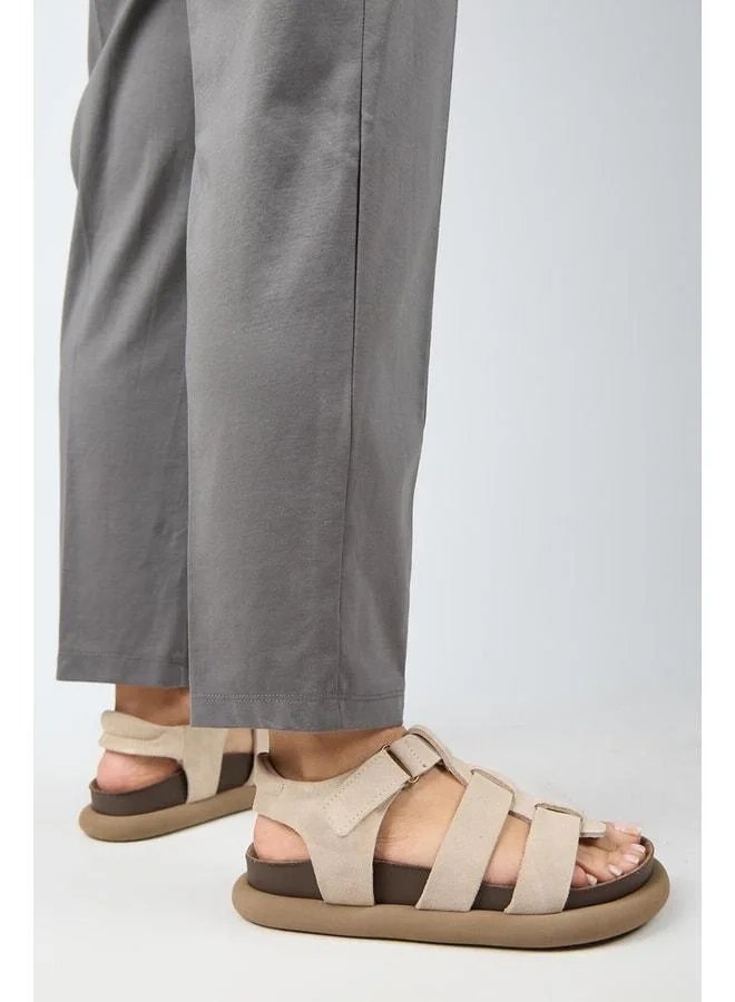 Manijero  Capra Women's Genuine Leather Strap strap Beige Sandal. for Women | Best Price UAE