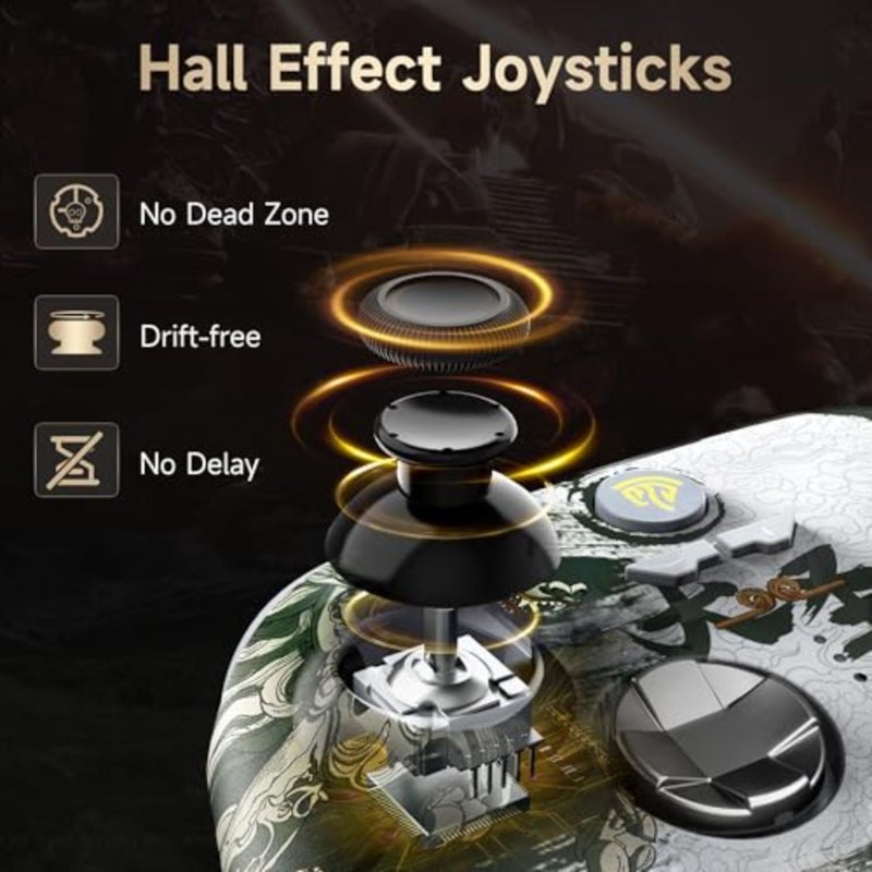 EasySMX X15 PC Controller - Enhanced Wireless Bluetooth Controller with Hall Joysticks/Hall Triggers/RGB Lighting - No Stick Drift, No Dead Zone - Work for Windows PC, Android, Steam and Switch - Image 3