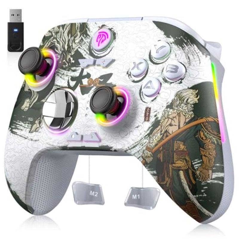 EasySMX X15 PC Controller - Enhanced Wireless Bluetooth Controller with Hall Joysticks/Hall Triggers/RGB Lighting - No Stick Drift, No Dead Zone - Work for Windows PC, Android, Steam and Switch - Image 1